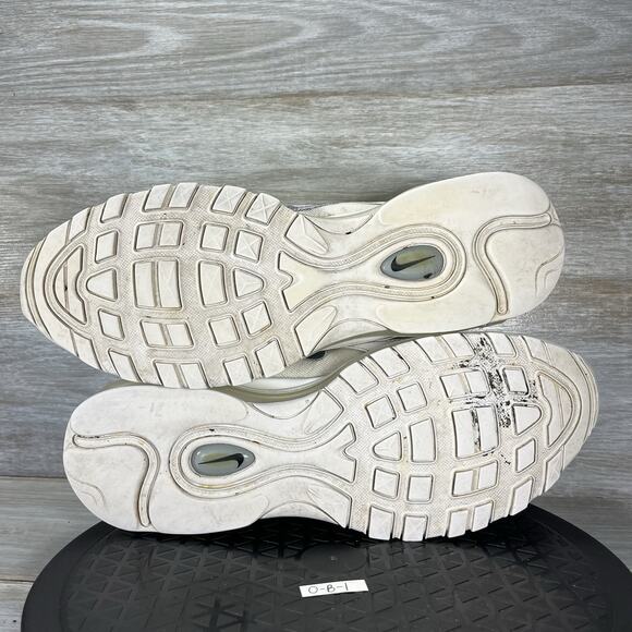 Nike Men’s Air Max 97 921826-101 White Wolf Grey Athletic Shoes Size 12 - Picture 9 of 9